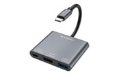 USB hub - Wozinsky WHCH-01 USB-C PD 100W HDMI 4K@30Hz USB-A 10Gbps Hub - Grey USB hub - 3 - USB 3.0 - Grijs - 5907769378911