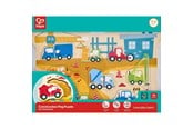 Leren en educatie - Hape Construction Vehicles Peg Puzzle - E1456K
