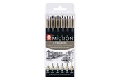 Schrijf- en tekengerei - Sakura Pigma Micron Case 6 Fineliners Black - PO(XSDK-6)