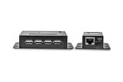 Repeater & zendontvanger - Lindy USB 2.0 4 Port CAT.5/6 Extender With Power Over CAT.5/6 - 42681