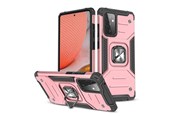 Mobiel - Covers & Cases - Wozinsky Ring Armor Armored Hybrid Case Cover + Magnetic Holder Samsung Galaxy A72 4G Pink - 9111201935822