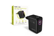 Mobiel - Adapters & Opladers - Mobile Origin 65W GaN Display Charger PW20 - 2x USB-C + USB-A - MO-65WDCH-PW20