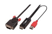 Beelscherm- en tv-kabel - Lindy HDMI to VGA Adapter cable - video converter - black - 41457