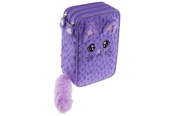School accessoires - Tinka Tripple Pencil Case - Plush - Cat - Cool School - 8-804212