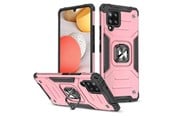 Mobiel - Covers & Cases - Wozinsky Ring Armor Armored Hybrid Case Cover + Magnetic Holder Samsung Galaxy A42 5G Pink - 9111201935938