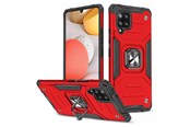 Mobiel - Covers & Cases - Wozinsky Ring Armor Armored Hybrid Case Cover + Magnetic Holder Samsung Galaxy A42 5G Red - 9111201935945