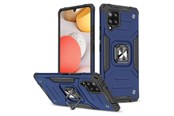 Mobiel - Covers & Cases - Wozinsky Ring Armor Armored Hybrid Case Cover + Magnetic Holder Samsung Galaxy A42 5G Blue - 9111201935952