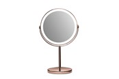 Make-up spiegels - Gillian Jones Opladeligt LED bordspejl med 10x forstørrelse og USB-C - Kobber - 10218-84