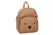 School accessoires - Kidzroom Backpack Beary Excited - Corduroy - Brown - 030-00638