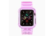 Smartwatch - Accessoires - Hurtel Silicone Band Strap Bracelet Case Strap Light Set for Apple Watch 40mm - Red - 5907769331770