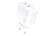 Mobiel - Adapters & Opladers - Dudao A28PEU PD 45W GaN 2xUSB AC Charger - White - 6976625334285