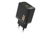 Mobiel - Adapters & Opladers - Dudao A27TEU PD 30W GaN USB-A USB-C wall charger - black - 6976625334216