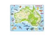 Puzzels - Selecta Play Larsen Jigsaw Puzzle Map Australia Geographic with Animals 65pcs. Vloer - LA-A31-NL
