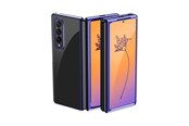 Tablet - Hoezen - Hurtel Plating Case for Samsung Galaxy Z Fold 4 Cover with a Metallic Frame Blue - 9145576266953
