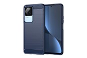 Mobiel - Covers & Cases - Hurtel Carbon Case for Xiaomi Poco F4 5G Flexible Silicone Carbon Cover Blue - 9145576267523