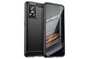 Mobiel - Covers & Cases - Hurtel Carbon Case for Realme GT Neo 3 Flexible Silicone Carbon Cover Black - 9145576267646