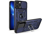 Mobiel - Covers & Cases - Hurtel Hybrid Armor Camshield Case for iPhone 13 Pro Armored Case with Camera Cover Blue - 9145576267981