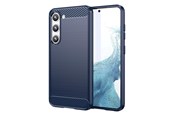 Mobiel - Covers & Cases - Hurtel Carbon Case for Samsung Galaxy S23+ Flexible Silicone Carbon Cover Blue - 9145576268544