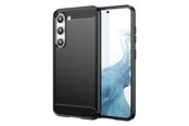 Mobiel - Covers & Cases - Hurtel Carbon Case for Samsung Galaxy S23+ Flexible Silicone Carbon Cover Black - 5907769350153