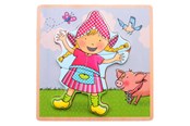 Puzzels - Johntoy Fien & Teun Wooden Puzzle Fien - 5pcs. Hout - 80168