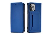 Mobiel - Covers & Cases - Hurtel Magnet Card Case for Samsung Galaxy S23 Flip Cover Wallet Stand Blue - 9145576271049