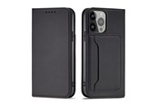 Mobiel - Covers & Cases - Hurtel Magnet Card Case for Samsung Galaxy S23+ Flip Cover Wallet Stand Black - 5907769351532