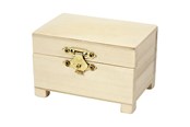 Schrijf- en tekenartikelen - Creativ Company Wooden Box on Legs with Metal Lock - 575810