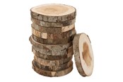 Schrijf- en tekenartikelen - Colorations - Raw Wooden Discs 8-10cm 12pcs. - 38WD19