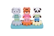 Speelgoed voor baby's - Small Foot - Wooden Stacking Game with Gears Jungle Friends FSC - 12762