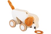 Speelgoed voor baby's - Small Foot - Wooden Sled Dog with Crinkly Ears - 12562