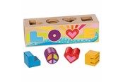 Speelgoed voor baby's - Goki Wooden Sorting Box Shape Sorter Love - 58309