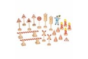 Houten speelgoed - Goki Wooden Traffic Signs Set - 21pcs. - 53773