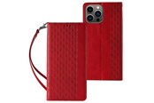 Mobiel - Covers & Cases - Hurtel Magnet Strap Case for Samsung Galaxy S23+ Flip Wallet Mini Lanyard Stand Red - 9145576271292