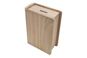 Houten speelgoed - Playwood Wooden Money Box Book Shape Paulownia - SL228C-boek