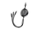 USB-kabel - Baseus Golden Loop 3in1 extendable cable USB - micro USB / Lightning / USB-C 3.5A 35cm - 120cm black (CAMLT-JH01) - CAMLT-JH01