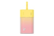 Powerbank - Baseus Popsicle 5200mAh 20W Powerbank with Built-in Lightning Cable (+ White Simple USB-C - USB-C 60W/20V/3A/30cm Cable) - Yellow-Pink Powerbank - Roze - 5200 mAh - P10055601Y13-00