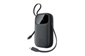 Powerbank - Baseus EnerFill FC31 10000mAh 22.5W Powerbank with Digital Display and 2 Built-in Cables (USB-C + Lightning) - Black Powerbank - Zwart - 10000 mAh - P10082106123-00