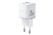 Mobiel - Adapters & Opladers - Baseus Palm 20W USB-C USB-A Wall Charger - White - P10111608213-00