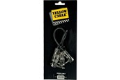 Audiokabel - Yellow Cable P020 - 2 x 1/4" Haakse Jack/Haakse Jack patchkabel 20cm. - ECO P020C