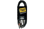 Audiokabel - Yellow Cable K02-3 - 2 x RCA - 1/4" jack mono-kabel 3m. - ECO K02-3