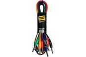 Audiokabel - Yellow Cable P090-6 - 6 x 1/4" Jack/Jack patchkabel 90cm. - ECO P090-6