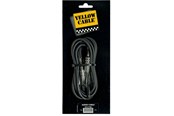 Kabelgoot, Kabelhoes & Kabelbinders - Yellow Cable P100 - 2 x 1/4" Jack/Jack patchkabel 1m. - ECO P100