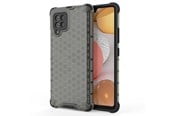 Mobiel - Covers & Cases - Hurtel Honeycomb Case Armor Cover with TPU Bumper for Samsung Galaxy A42 5G Black - 5907769325175