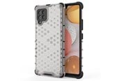 Mobiel - Covers & Cases - Hurtel Honeycomb Case Armor Cover with TPU Bumper for Samsung Galaxy A42 5G Transparent - 5907769325212