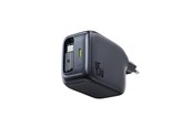 Mobiel - Adapters & Opladers - Baseus EnerCore CJ11 45W Wall Charger with USB-C Port and Retractable USB-C Cable - Black - E0120G00