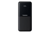 Powerbank - Baseus Lipow 10000mAh 22.5W Powerbank with Dual Built-in Cable with Display (with additional black Simple USB-A - USB-C 3A 0.2m cable) - Black Powerbank - Zwart - 10000 mAh - P10079101123-00