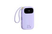 Powerbank - Baseus EnerFill FC21 Qpow 3 Ultra 20000mAh 22.5W Powerbank with Digital Display and Cable Included - Purple Powerbank - Paars - 20000 mAh - P10082107513-00