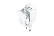 Mobiel - Adapters & Opladers - Joyroom JR-TCL05 45W GaN Wall Charger with Cable Organizer - White - JR-TCL05