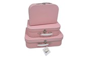 Kinderkamer - Playwood Cardboard Suitcase Set Pink 3 pcs. - Sl0381