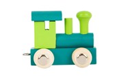 Houten speelgoed - Small Foot - Wooden Letter Train Locomotive Green - 12 pieces - 10347-display12